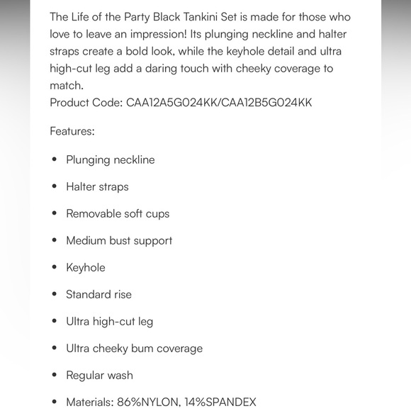 Cupshe Black Drape Bikini Set - Picture 3 of 3